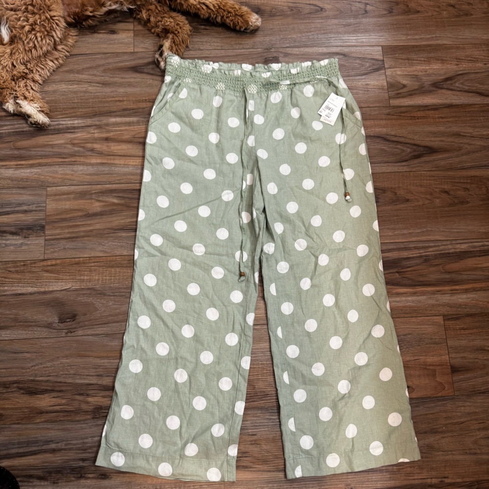 Green Polka Dot Pants